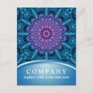 Andlig Lila Flower Mandala Vykort
