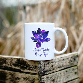 Andlig Lila Lotus Flower Nam Myoho Renge Kyo Kaffemugg