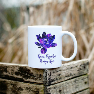 Andlig Lila Lotus Flower Nam Myoho Renge Kyo Kaffemugg