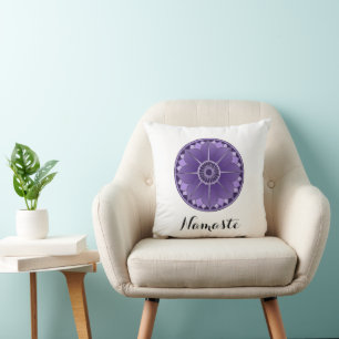 Andlig Lila Mandala Namaste Kudde