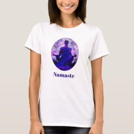 Andlig Lila Sitta Yoga Pose Namaste T-Shirt