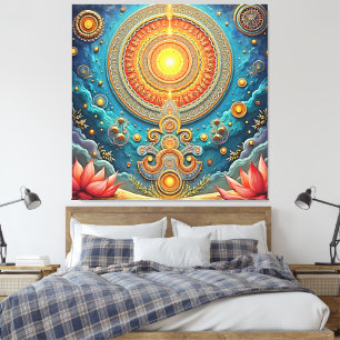 Andlig Mandala Art Canvastryck