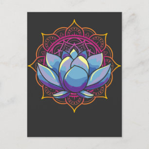 Andlig Mandala Lotus Art Vykort