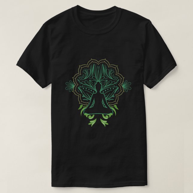 Andlig Mandala meditation calming Buddha T Shirt (Design framsida)