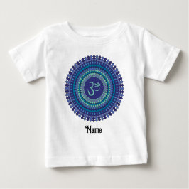 Andlig Mandala Om Lila Aqua Blue Anpassad T Shirt