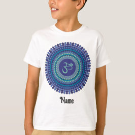 Andlig Mandala Om Lila Aqua Blue Anpassad T Shirt