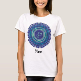 Andlig Mandala Om Lila Aqua Blue Anpassad T Shirt