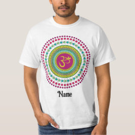 Andlig Mandala Om Symbol Rosa Grönt Anpassad T Shirt