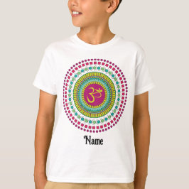 Andlig Mandala Om Symbol Rosa Grönt Anpassad T Shirt