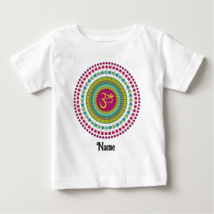 Andlig Mandala Om Symbol Rosa Grönt Anpassad T Shirt