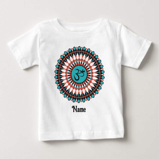 Andlig Mandala om symbol Turcos Customized T Shirt (Framsida)