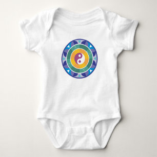 Andlig Mandala Rainbow Färg Chinese Yin Yang T Shirt