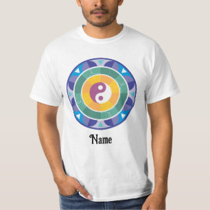 Andlig Mandala Rainbow Färg Kinesiskt anpassat T Shirt