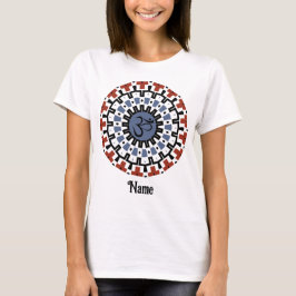 Andlig Mandala Yoga Om Blue Rust Customized T Shirt