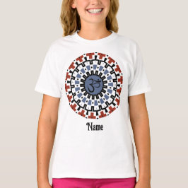 Andlig Mandala Yoga Om Blue Rust Customized T Shirt