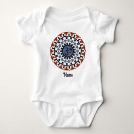 Andlig Mandala Yoga Om Blue Rust Customized T Shirt