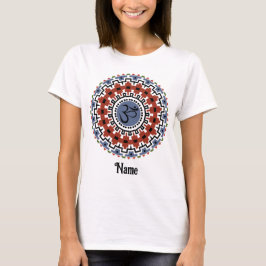 Andlig Mandala Yoga Om Rust Blue Customized T Shirt