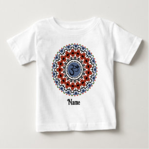 Andlig Mandala Yoga Om Rust Blue Customized T Shirt