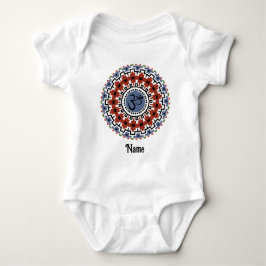 Andlig Mandala Yoga Om Rust Blue Customized T Shirt