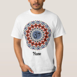 Andlig Mandala Yoga Om Rust Blue Customized T Shirt