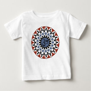Andlig Mandala Yoga om Rust Himlar Blue-stammen T Shirt