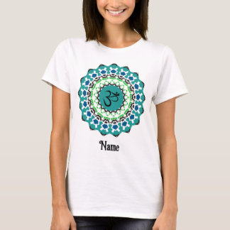 Andlig Mandala Yoga Om Symbol Blue Customized T Shirt
