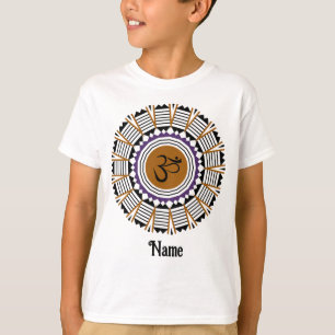 Andlig Mandala Yoga Om Symbol Lila Customized T Shirt