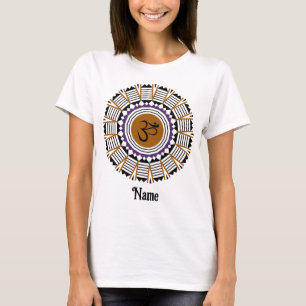 Andlig Mandala Yoga Om Symbol Lila Customized T Shirt