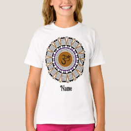 Andlig Mandala Yoga Om Symbol Lila Customized T Shirt