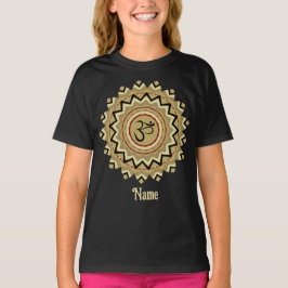 Andlig Mandala Yoga Om Symbol Retro Customized T Shirt