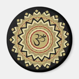 Andlig Mandala Yoga Om Symbol Retro Geometric Magnet
