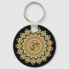 Andlig Mandala Yoga Om Symbol Retro Geometric Nyckelring