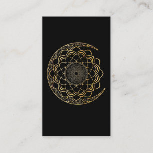 Andlig Måne Mandala Lotus Luna Art Visitkort
