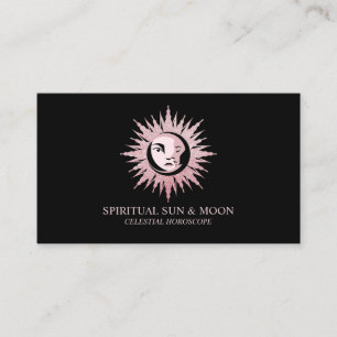 Andlig Måne Sol Celestial astrologi Visitkort