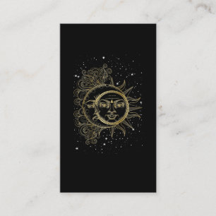 Andlig Måne Sol Luna Aesthetic Stars Visitkort