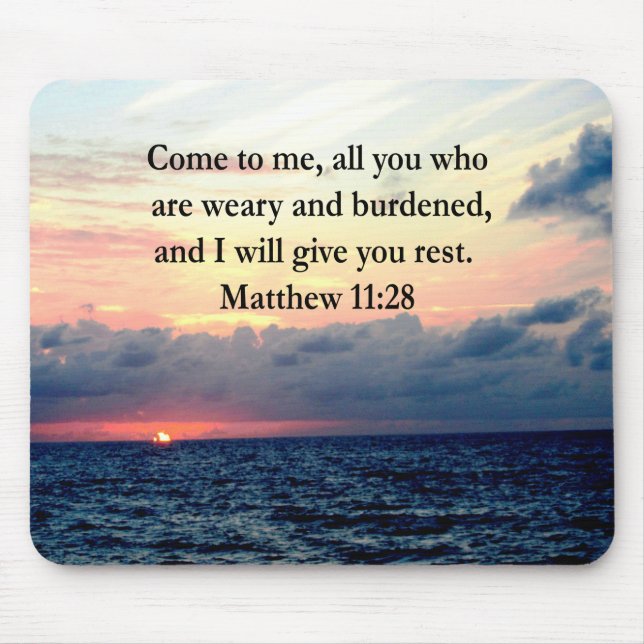 ANDLIG MATTHEW 11:28 SUNRISE SCRIPTURE PHOTO MUSMATTA (Framsidan)