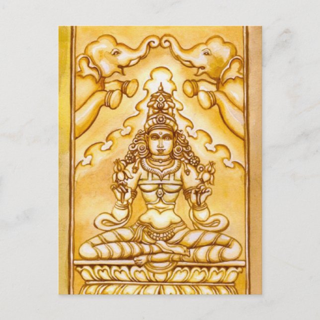Andlig Meditation-vykort Indien Vykort (Framsida)
