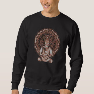 Andlig meditation Zen Buddhist Buddhism Mandala Lång Ärmad Tröja