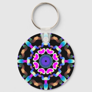 *~* Andlig Meditative Neon Mandala Nyckelring