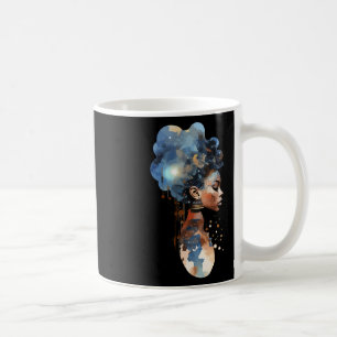Andlig Melanin Drottning Afro Amerikansk Rymdkriga Kaffemugg