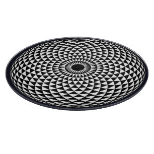 Andlig Mörkgrå Vit Mandala Geometrisk Konst