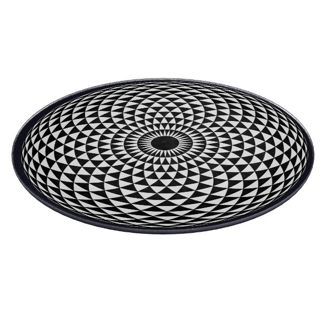 Andlig Mörkgrå Vit Mandala Geometrisk Konst (Hörn)