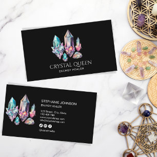 Andlig Mystical Energy Healer Crystal Gems Visitkort
