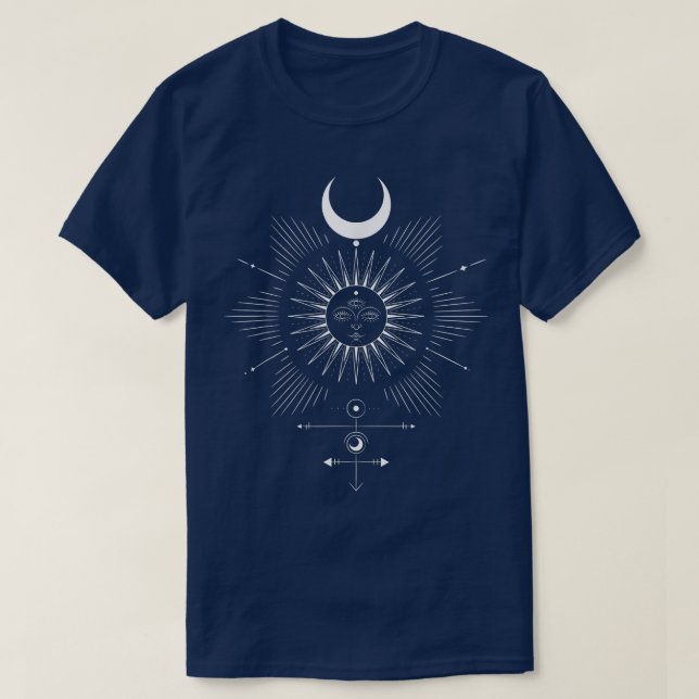 Andlig Mystical Måne Wiccan Witch Pagan Goth My T Shirt (Design framsida)