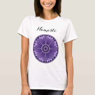 Andlig Namaste Lila Mandala T Shirt