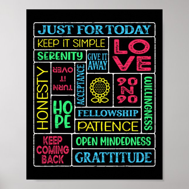 Andlig Narkotika Anonym Trädgård  Poster (Framsidan)