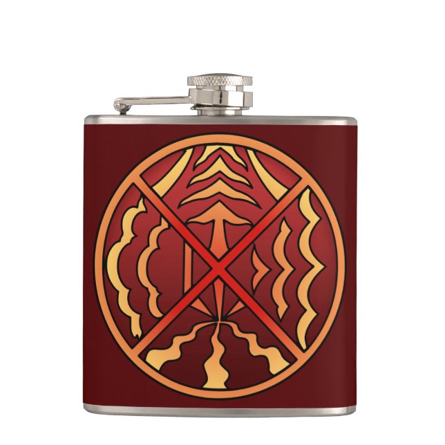 Andlig Native Art Flask Anpassningsbar Native Art  Fickplunta (Framsidan)