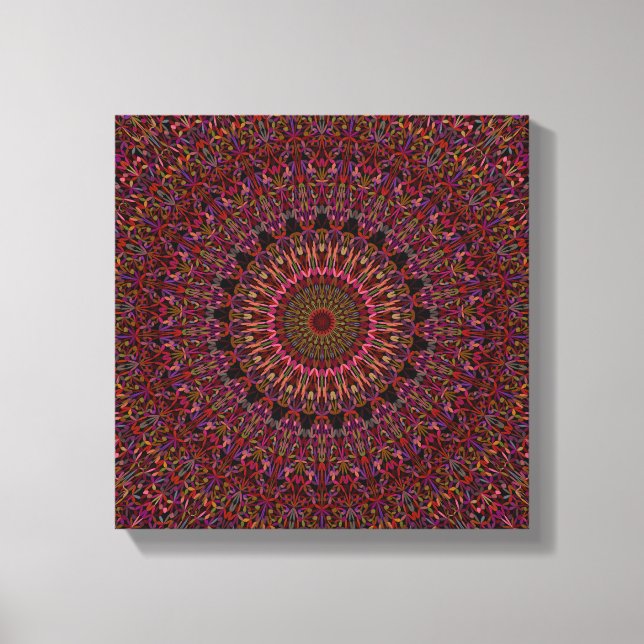 Andlig Night Garden Mandala Canvastryck (Framsida)