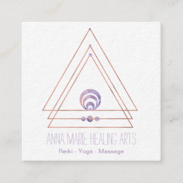 Andlig ny ålder och metafysisk| Lila Fyrkantigt Visitkort