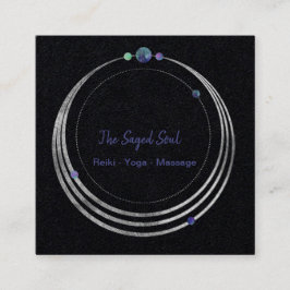 Andlig nya åldern och metafysisk geometri fyrkantigt visitkort